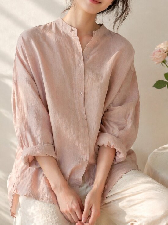 Tops - 100% Hemp Blush Pink Shirt - Brand New with Tags